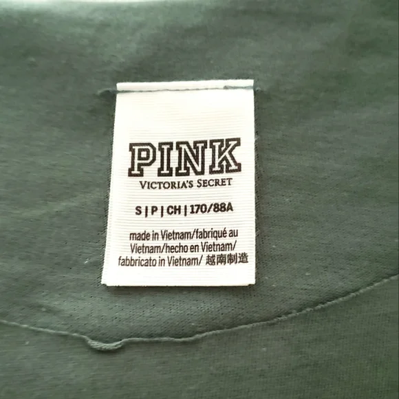 Pink Victoria Secret Forest Green Tee - Picture 2 of 3